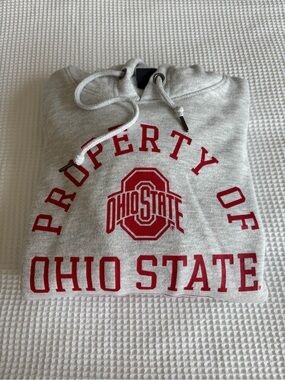 Ohio State Gray Logo Hoodie Sweatshirt - Women's